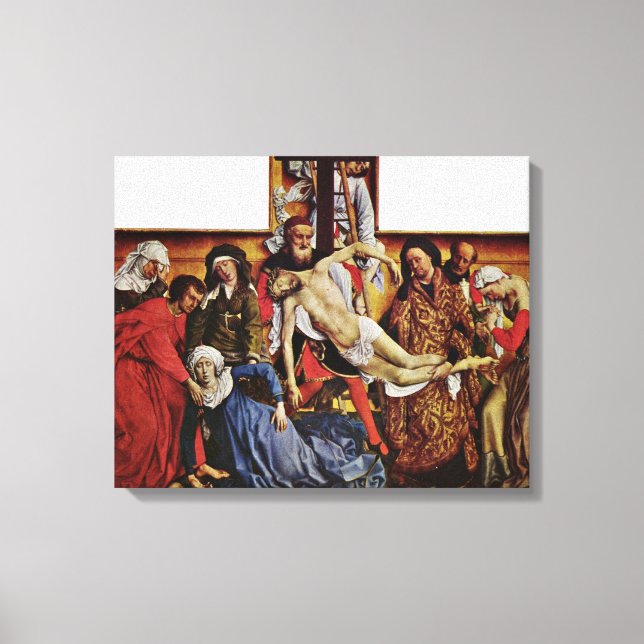Impressão Em Tela Rogier van der Weyden - Descida da Cruz (Frente)