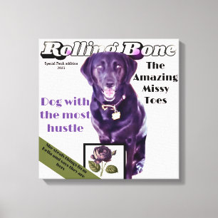 Impressão Em Tela Rolling Bone dog Magazine personaliza totalmente