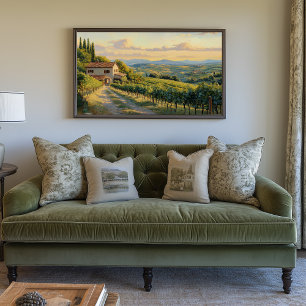 Impressão Em Tela Rolling Vineyard na Toscana