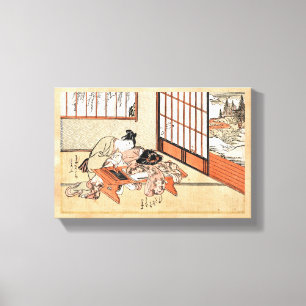 Impressão Em Tela Rolo japonês legal da gueixa do ukiyo-e do vintag