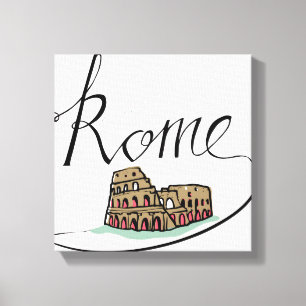 Impressão Em Tela Roma - Mão - Design