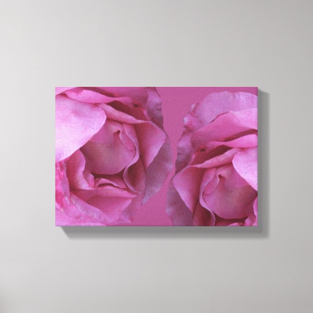 Impressão Em Tela Românico rosa-quente rosas florais exóticos modern (Frente)