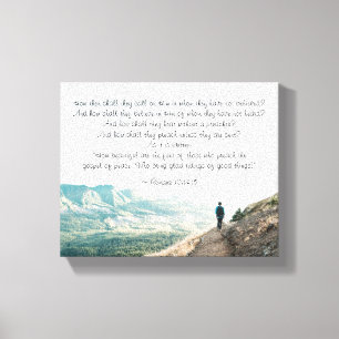 Impressão Em Tela Romanos 10:14-15 Como devem então chamá-lo?