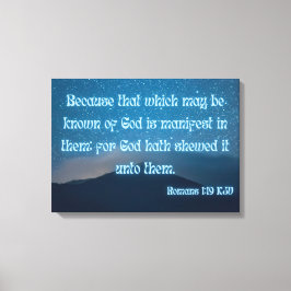 Impressão Em Tela Romanos 1:19 Bíblia Verse KJV Pic Wall Art