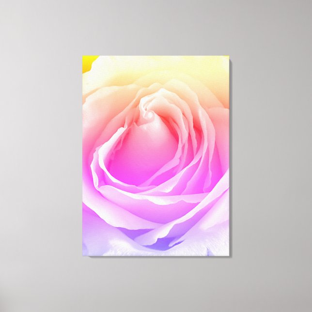 Impressão Em Tela Rosa (Frente)