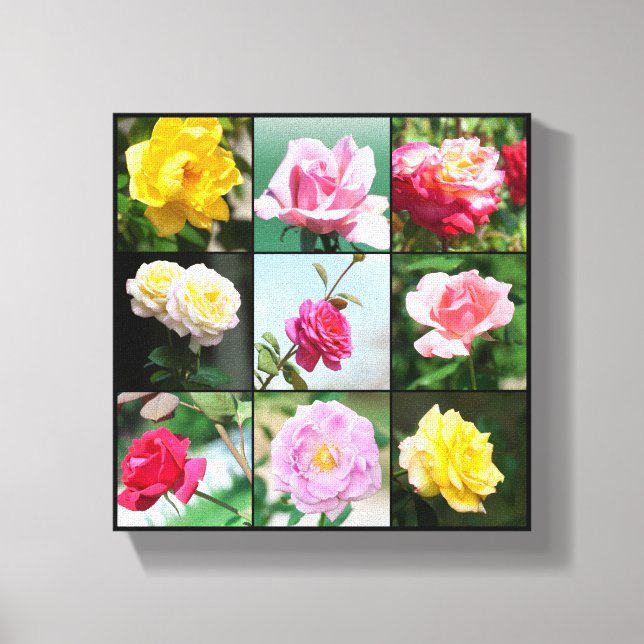 Impressão Em Tela Rosa (Frente)