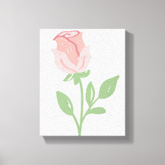 Impressão Em Tela Rosa
