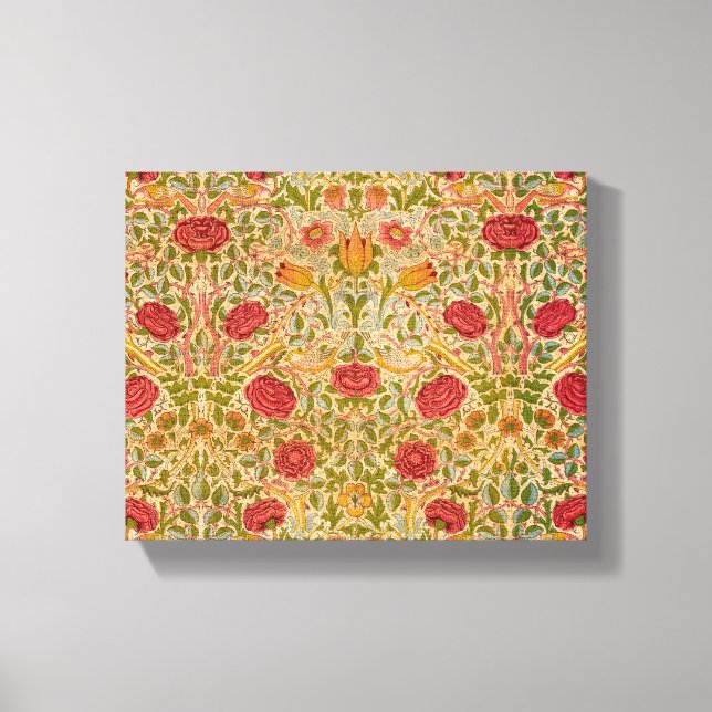 Impressão Em Tela Rosa, 1883, por William Morris (Frente)