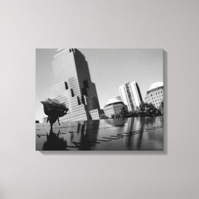 Impressão Em Tela Rosa branca da memória (Frente)