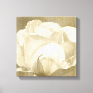 Impressão Em Tela Rosa branco