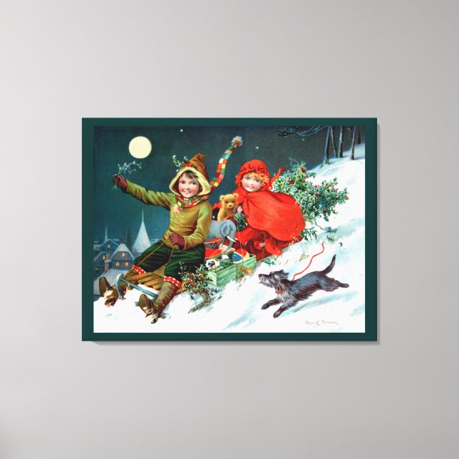 Impressão Em Tela Rosa C. Petherick: Compra de Natal (Frente)