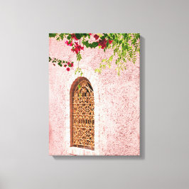 Impressão Em Tela Rosa da janela marroquina