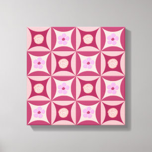 Impressão Em Tela Rosa da LuaStone e Flor de Cereja na Porta