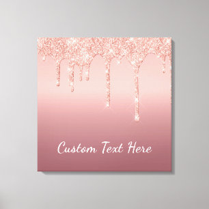 Impressão Em Tela Rosa de Texto Personalizado Dissipadores Sparkle L