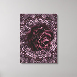 Impressão Em Tela Rosa Mandala