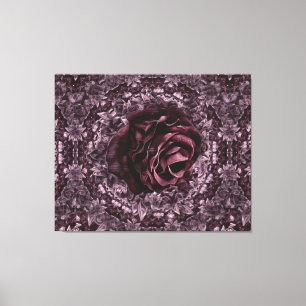 Impressão Em Tela Rosa Mandala