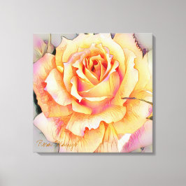 Impressão Em Tela Rosa ‘Manyo’ [Premium Canvas]