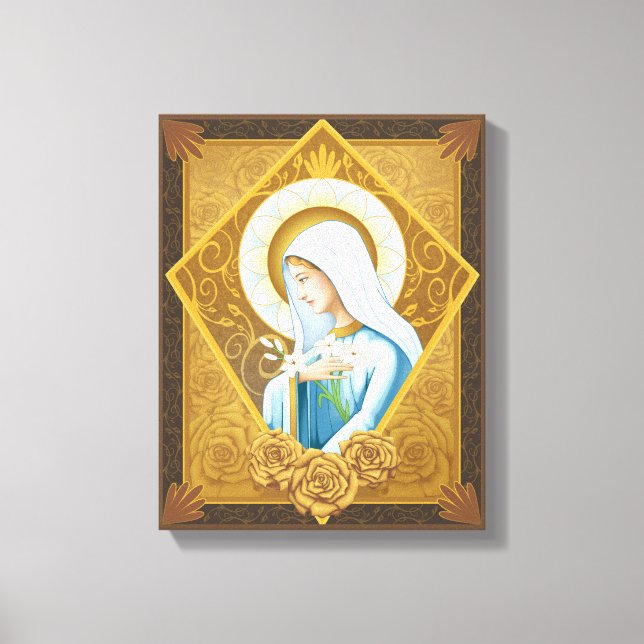 Impressão Em Tela Rosa místico (Frente)