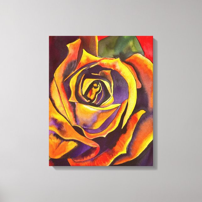 Impressão Em Tela Rosa ouro Art (Frente)