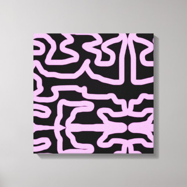 Impressão Em Tela Rosa preto (Frente)