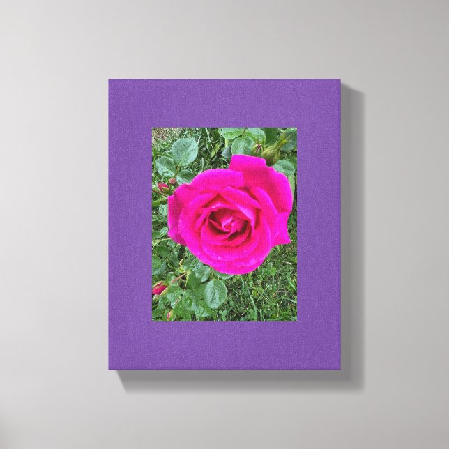 Impressão Em Tela Rosa Rosa #3 (Frente)