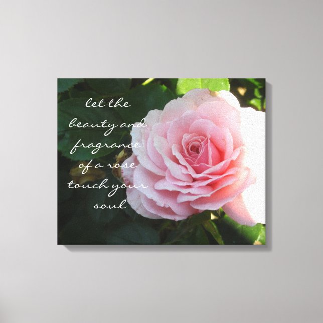 Impressão Em Tela Rosa Rosa Delicada com Dito (Frente)