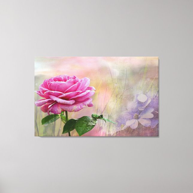 Impressão Em Tela Rosa Rosa Rosa (Frente)