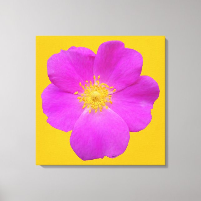 Impressão Em Tela Rosa selvagem 2 (Frente)