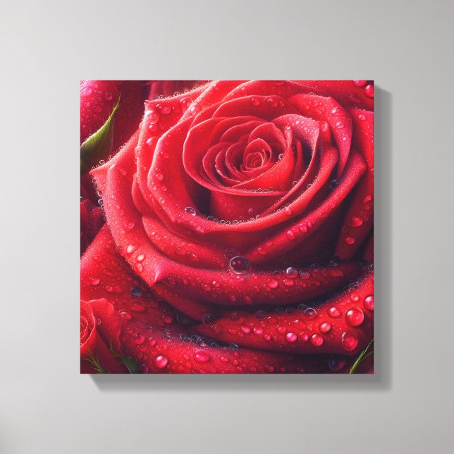 IMPRESSÃO EM TELA ROSA VERMELHA - (Frente)