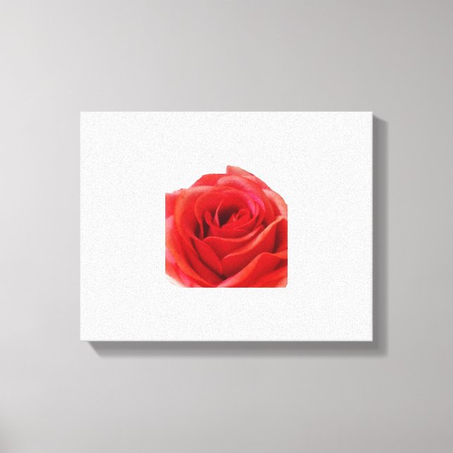 Impressão Em Tela Rosa vermelha (Frente)