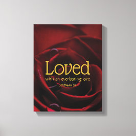 Impressão Em Tela ROSA VERMELHA Dia de os namorados cristã amada