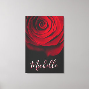 Impressão Em Tela Rosa vermelha monográfica personalizada fotografia