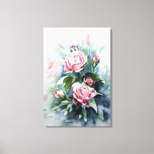 Impressão Em Tela Rosas (Frente)