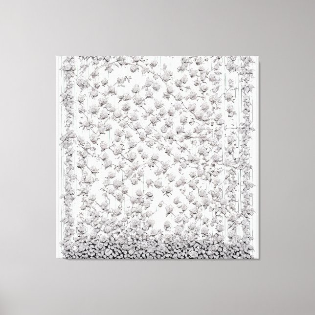 Impressão Em Tela Rosas brancas A (Frente)