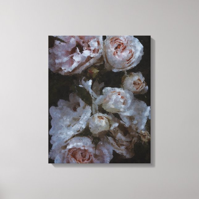Impressão Em Tela Rosas cor-de-rosa (Frente)
