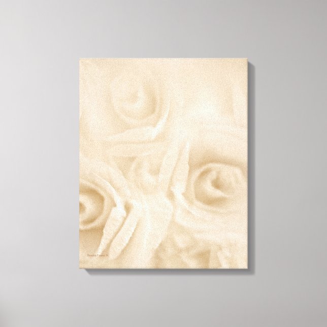 Impressão Em Tela Rosas de papel Sépia (Frente)