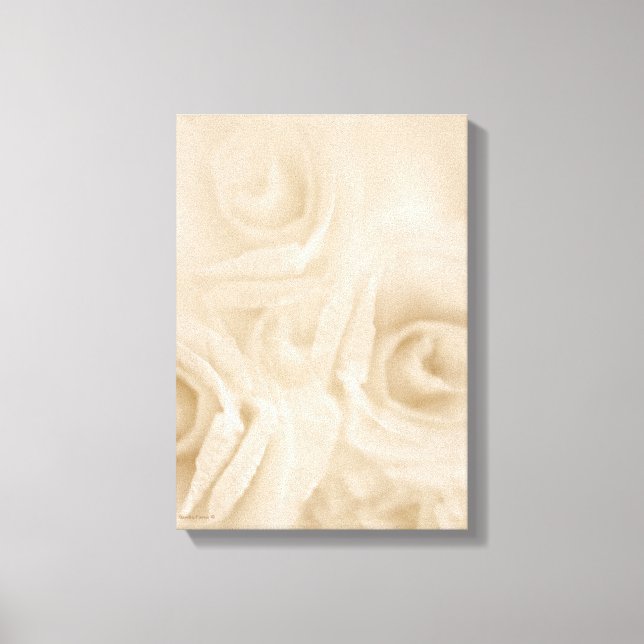 Impressão Em Tela Rosas de papel Sépia (Frente)