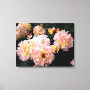 Impressão Em Tela Rosas Flores, Rosas Amarelas Rosa