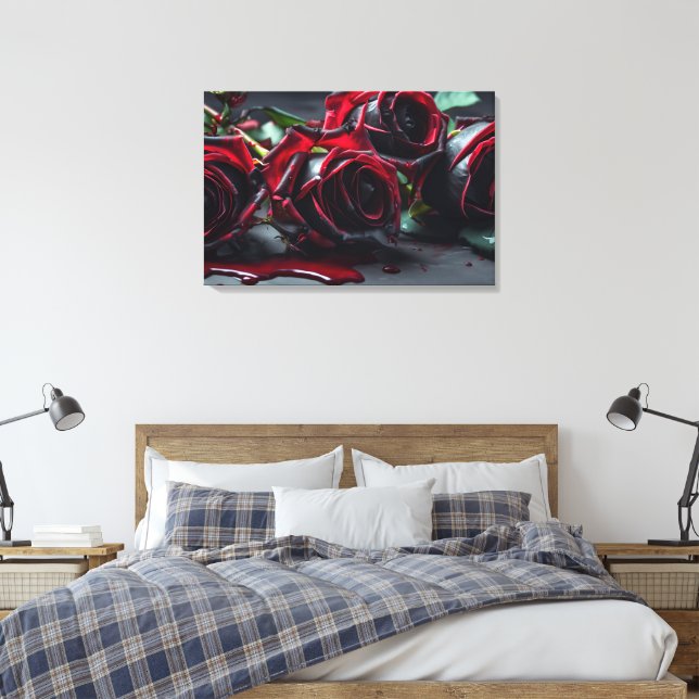 Impressão Em Tela Rosas góticos (Insitu(Quarto))