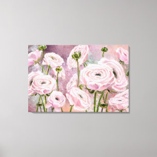 Impressão Em Tela Rosas Rosa - Especial Para Você - Pintura Original