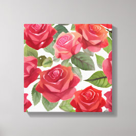 Impressão Em Tela Rosas Vermelhas | Aquarela de Rosa Floral Elegante