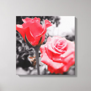 Impressão Em Tela Rosas vermelhas Vintage
