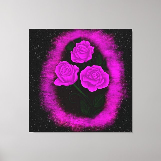 Impressão Em Tela Rosas Vibrantes (Frente)