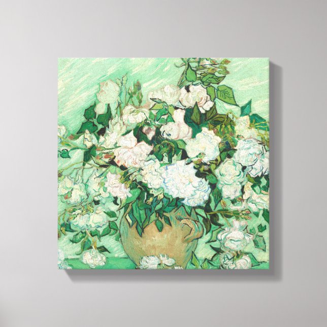 Impressão Em Tela Rosas - Vincent van Gogh (Frente)