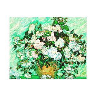 Impressão Em Tela Rosas Vintage Vincent Van Gogh (1890)