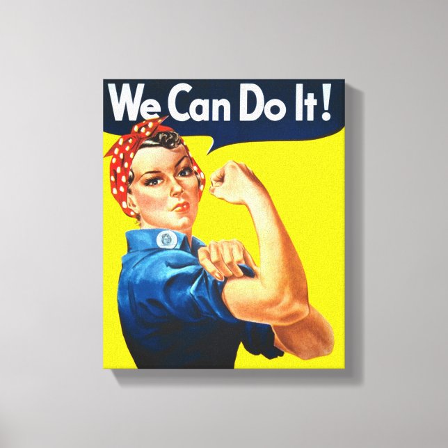 Impressão Em Tela Rosie the Riveter (Poster Icônica) (Nós podemos fa (Frente)