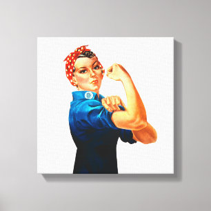 Impressão Em Tela Rosie The Riveter WII Poster