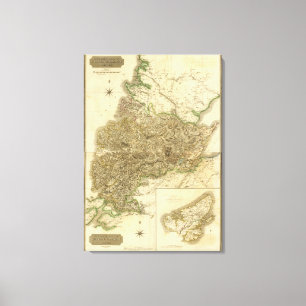 Impressão Em Tela Ross composto, condados de Cromarty