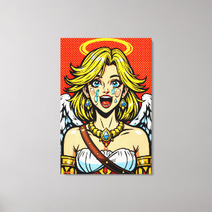 Impressão Em Tela Rosto de Anjo_PopART