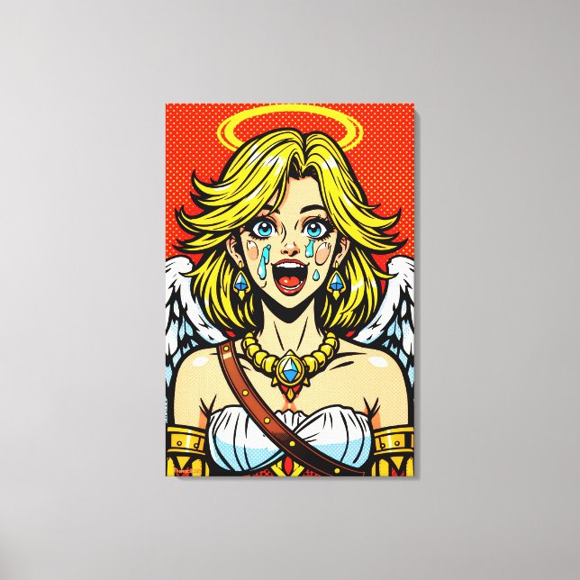 Impressão Em Tela Rosto de Anjo_PopART (Frente)